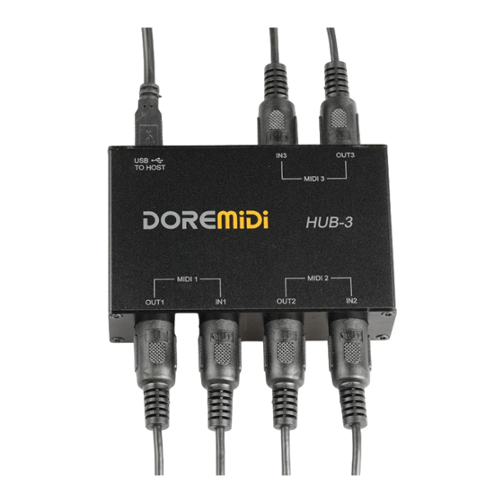 DOREMIDI MIDI HUB-3 Box Instruções