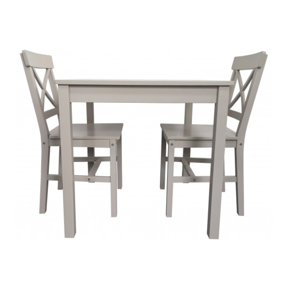 BoLiving Malaren Dining Set Grey 519960-01-01 조립 지침 매뉴얼