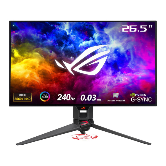 Asus ROG SWIFT OLED PG27AQDM Kullanıcı Kılavuzu