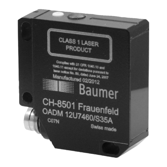 Baumer OADM 12I7430/S35A Посібник
