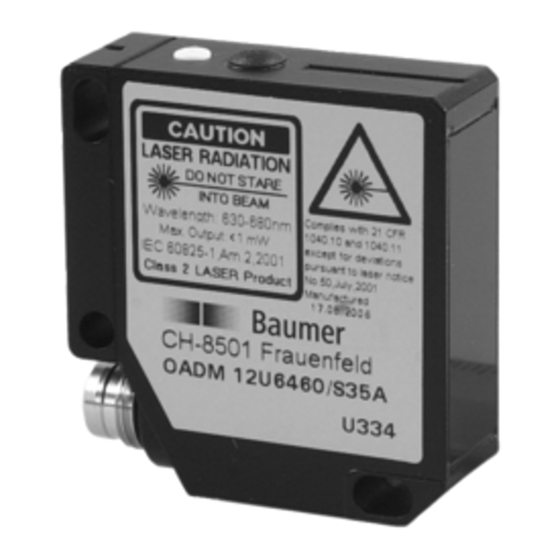 Baumer OADM 12U6460/S35A 매뉴얼