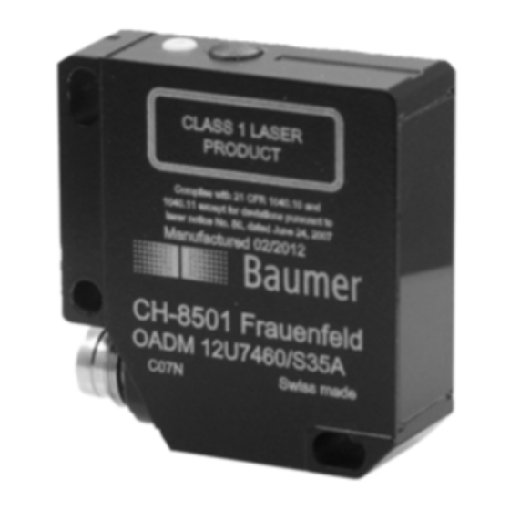 Baumer OADM 12U7460/S35A Посібник