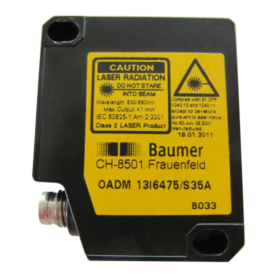 Baumer OADM 13I6475/S35A Посібник