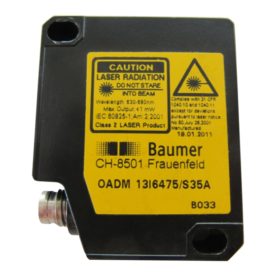 Baumer OADM 13I6475/S35A Manuale