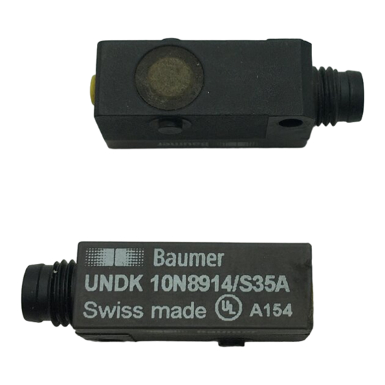 Baumer URDK 10N8914 Kullanım Talimatları