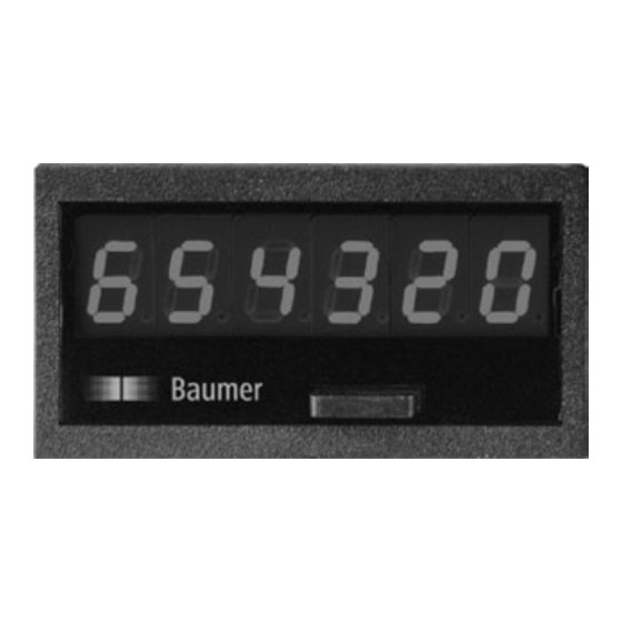 Baumer N 208 取扱説明書