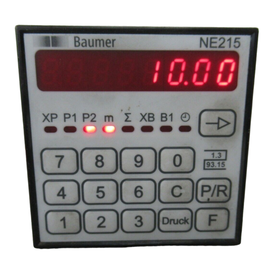 Baumer NE215 Manual de instrucciones