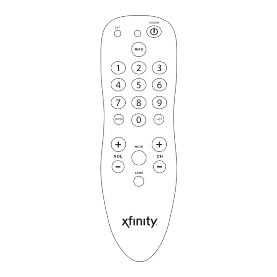 Comcast Remote Control 사용자 설명서