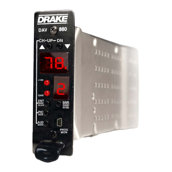 DRAKE DAV860 Gebruiksaanwijzing