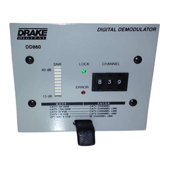 DRAKE DD860 Manual