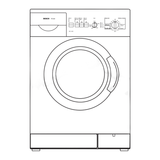 Bosch Maxx WFL 2450 Kullanım Kılavuzu ve Kurulum Talimatları