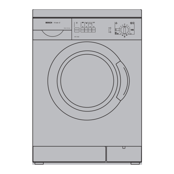 Bosch Maxx4 WFC1600 Manuel d'instruction et instructions d'installation