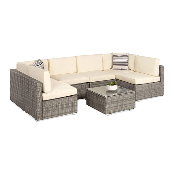 BCP 7-Piece Wicker Sectional Manuale di istruzioni