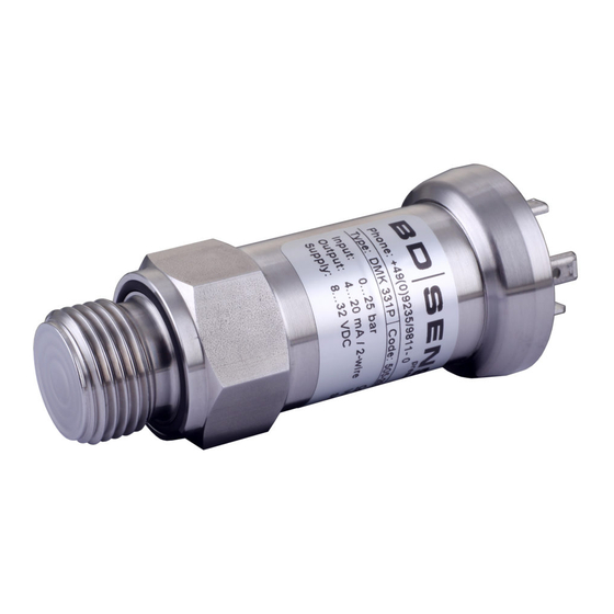 BD Sensors 17.6 G Series Посібник з експлуатації