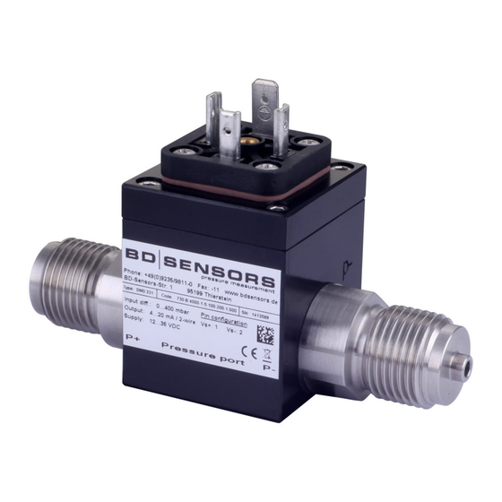 BD Sensors DMD 331 Посібник з експлуатації