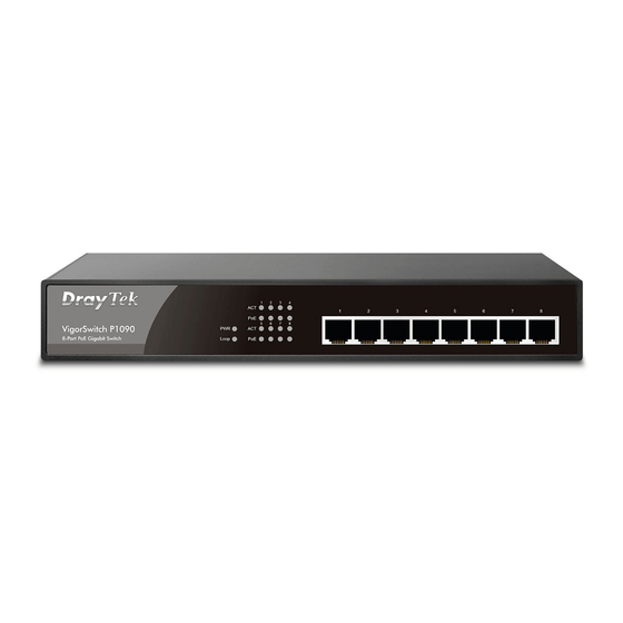 Draytek vigorswitch p1090 Посібник із швидкого старту