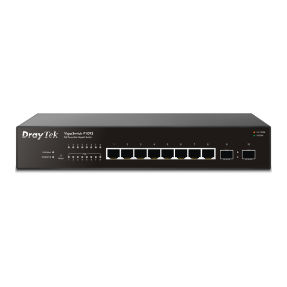 Draytek VigorSwitch P1092 Manuel de démarrage rapide