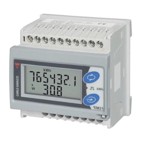 CARLO GAVAZZI EM 21 Руководство