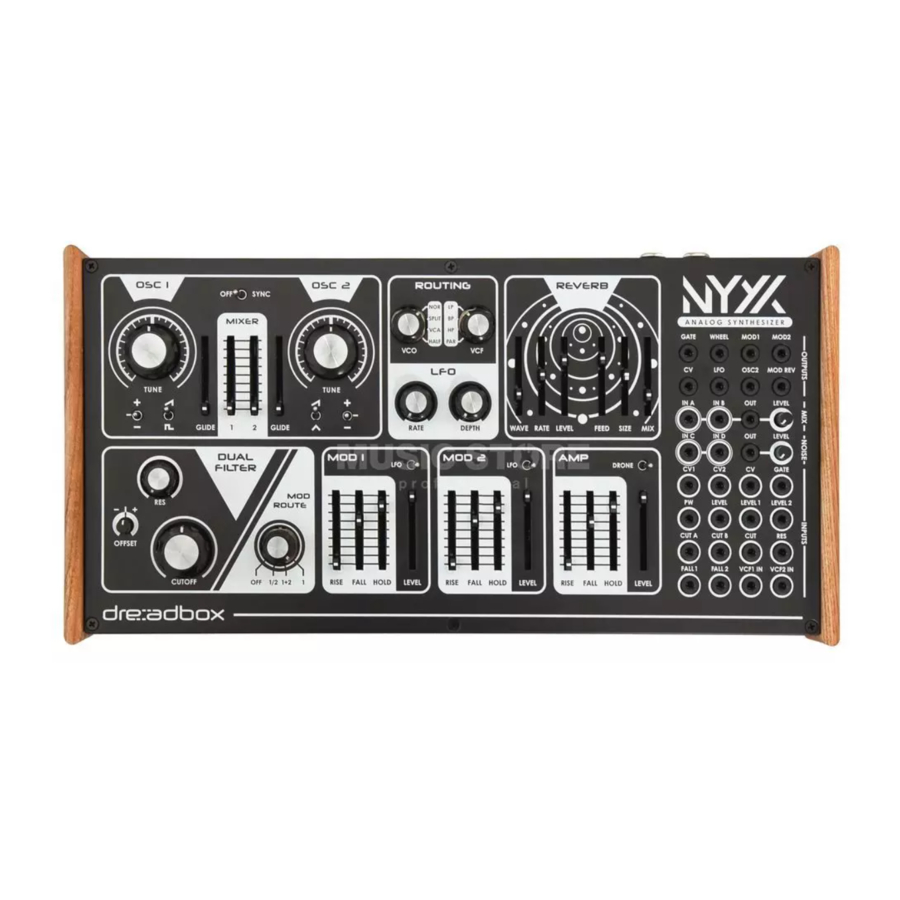 Dreadbox Nyx V2 Instrukcja obsługi