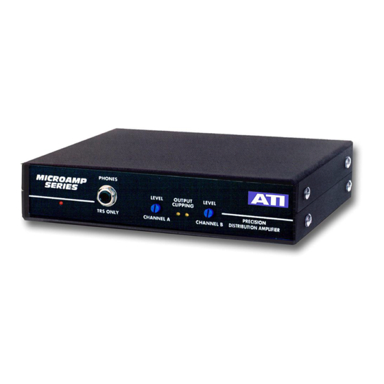 ATI Audio DA2008-1 Посібник з експлуатації та технічного обслуговування