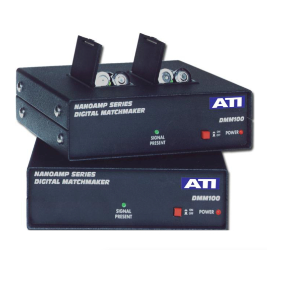 ATI Audio DMM104-BAT Посібник з експлуатації та технічного обслуговування