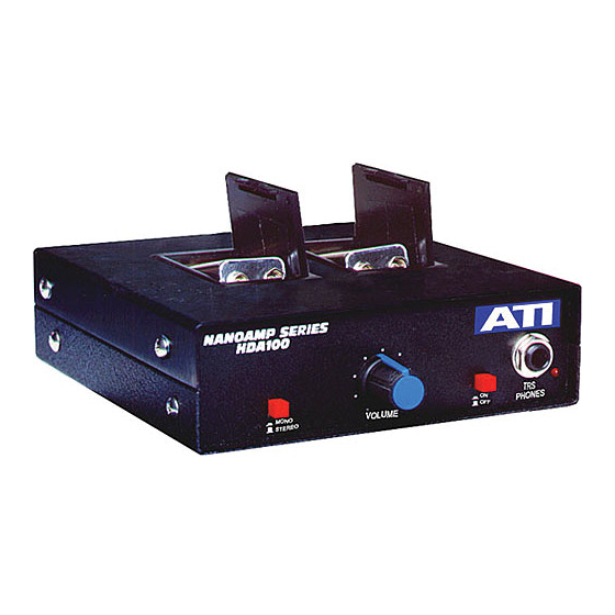 ATI Technologies HDA100-BAT Manual de funcionamiento y mantenimiento