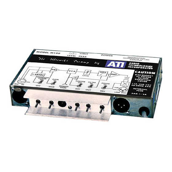 ATI Technologies M100 Manual de funcionamiento y mantenimiento