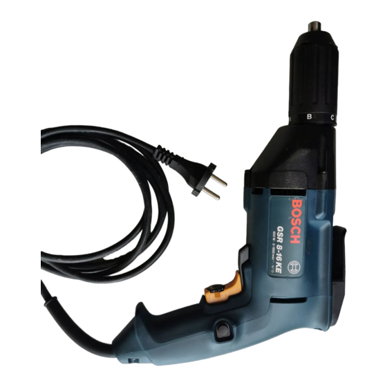 Bosch Professional GSR 8-16 KE Manual de Instruções