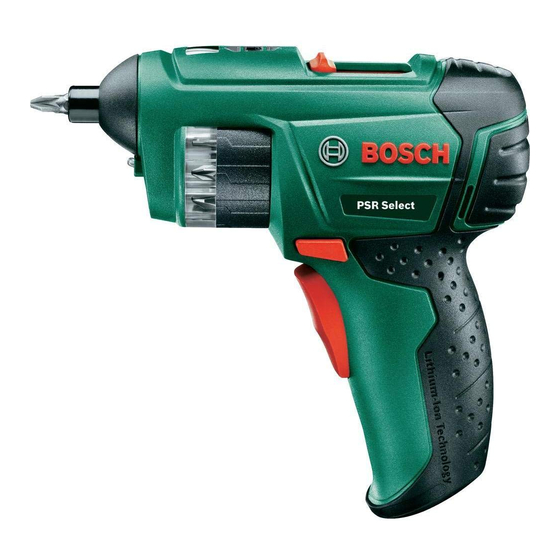 Bosch PSR Select WEU Manual de instrucciones original