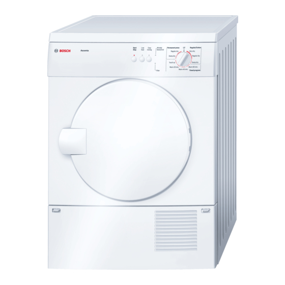 Bosch Household Appliances WTC82100US Руководство по эксплуатации и монтажу