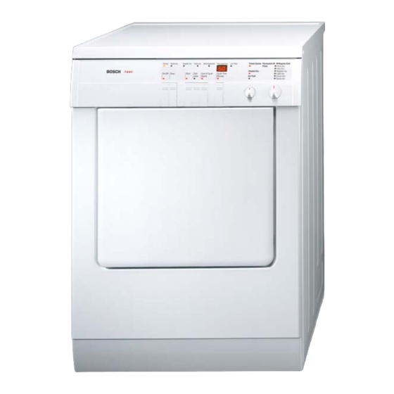 Bosch WTA35 Series Gebruiksaanwijzing