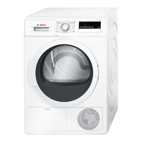 Bosch WTB86201SG Kurulum ve Kullanım Talimatları Kılavuzu