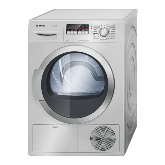 Bosch WTB8620SZA Manual de Instruções