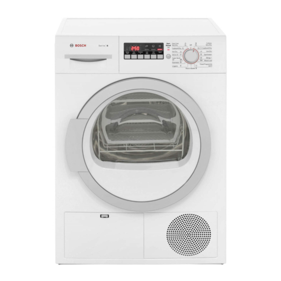 Bosch WTB86590GB Manual de instrucciones