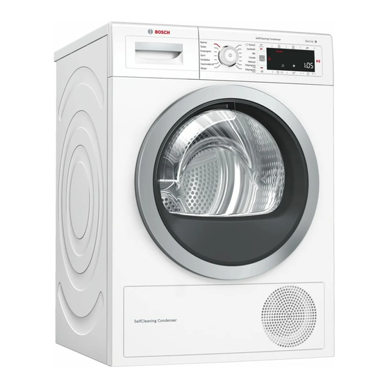 Bosch WTW8758LSN Kurulum ve Kullanım Talimatları Kılavuzu