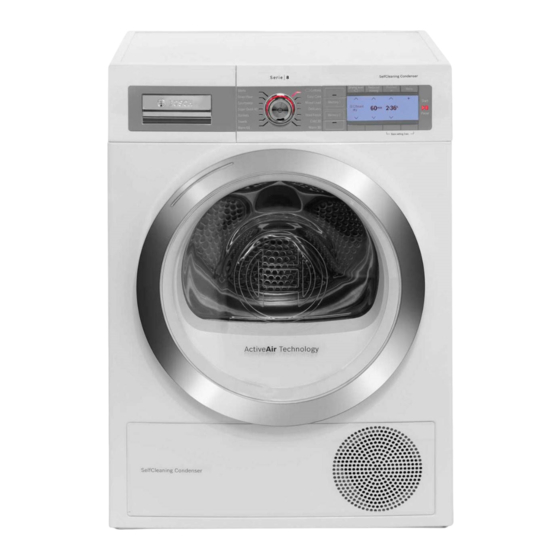 Bosch WTY86791GB Gebruiksaanwijzing