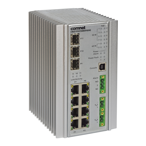 Comnet CNGE11FX3TX8MSPOE Manual de início rápido