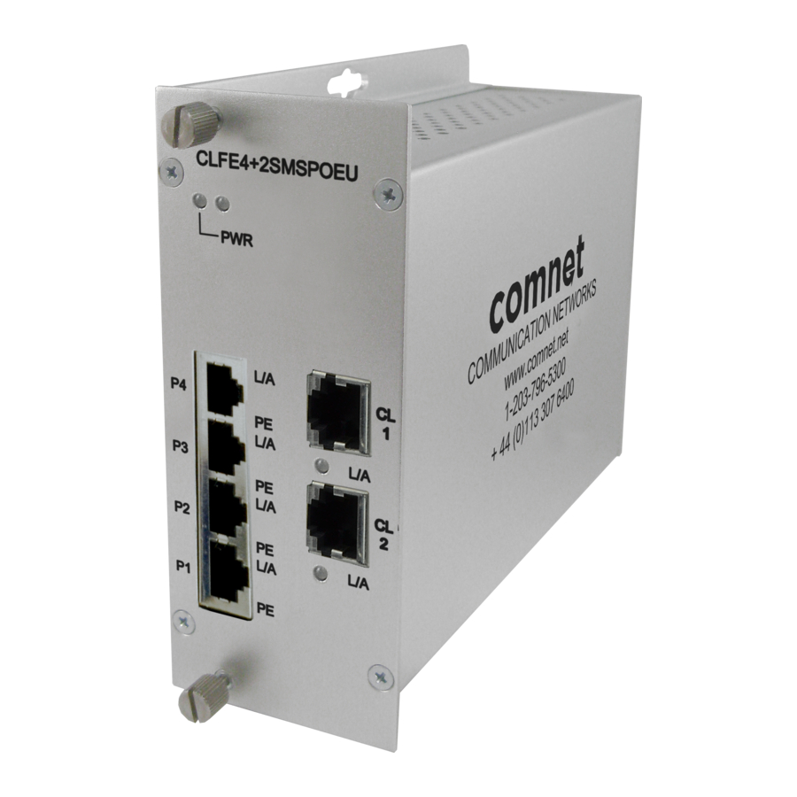 Comnet CLFE4+2SMSPOEU Instrukcja instalacji i obsługi