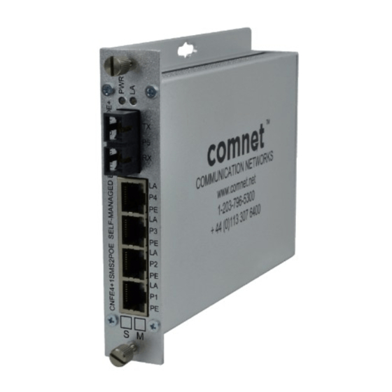 Comnet CNFE4+1SMS2POE Руководство по установке и эксплуатации