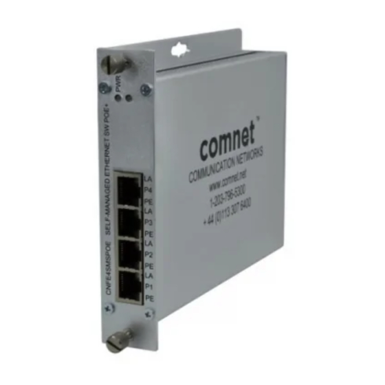 Comnet CNFE4SMSPOE 設置および操作マニュアル