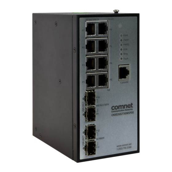 Comnet CNXE2GE2TX8MSPOE Посібник із швидкого старту