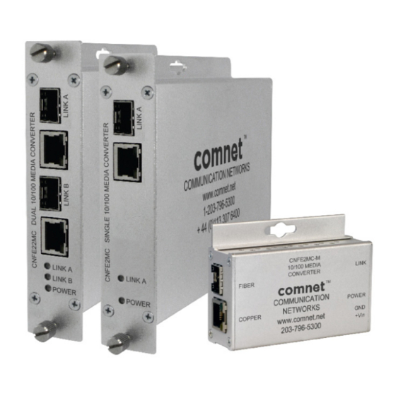 Comnet CNFE22MC Installation And Operation Manual