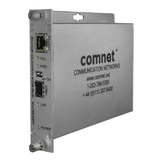 Comnet CNFE2MCPOE 設置および操作マニュアル