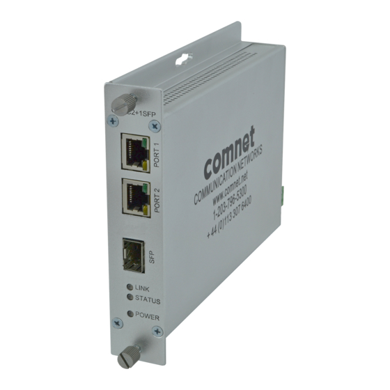 Comnet CNMC2+1SFP/M Manuel d'installation et d'utilisation