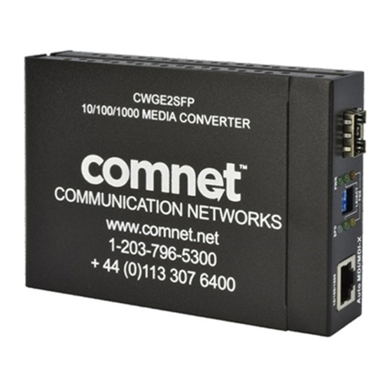 Comnet CWGE2SFP Kurulum ve Kullanım Kılavuzu