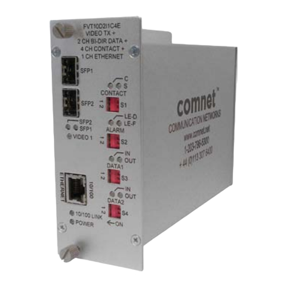 Comnet FVR10D2I1C4E Manual de instalação e operação