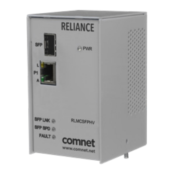 Comnet RLMCSFP Series Installatie- en bedieningshandleiding