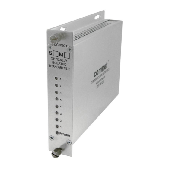 Comnet FDC8ISOT1 Installation And Operation Manual