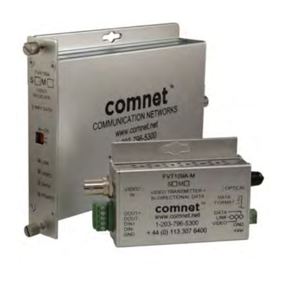 Comnet FVR109A Series Manual de instalação e operação