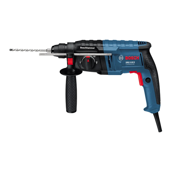 Bosch GBH 2-20 D Professional Оригінальна інструкція з експлуатації